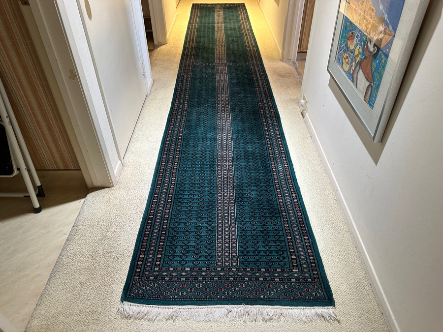 Vintage Hand Knotted Long Wool Persian Runner Rug 31W X 186L [Photo 4]