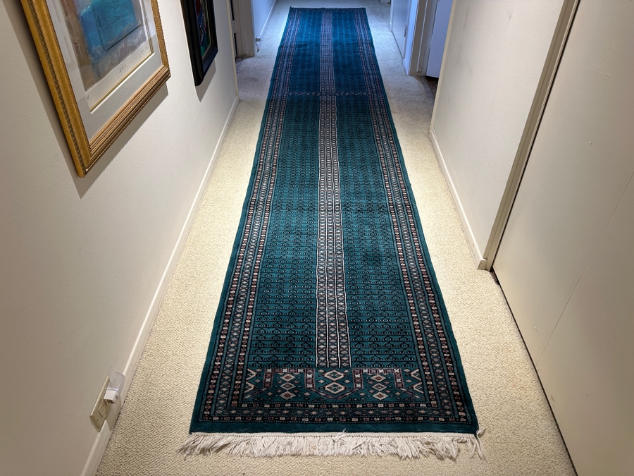 Vintage Hand Knotted Long Wool Persian Runner Rug 31W X 186L [Photo 2]