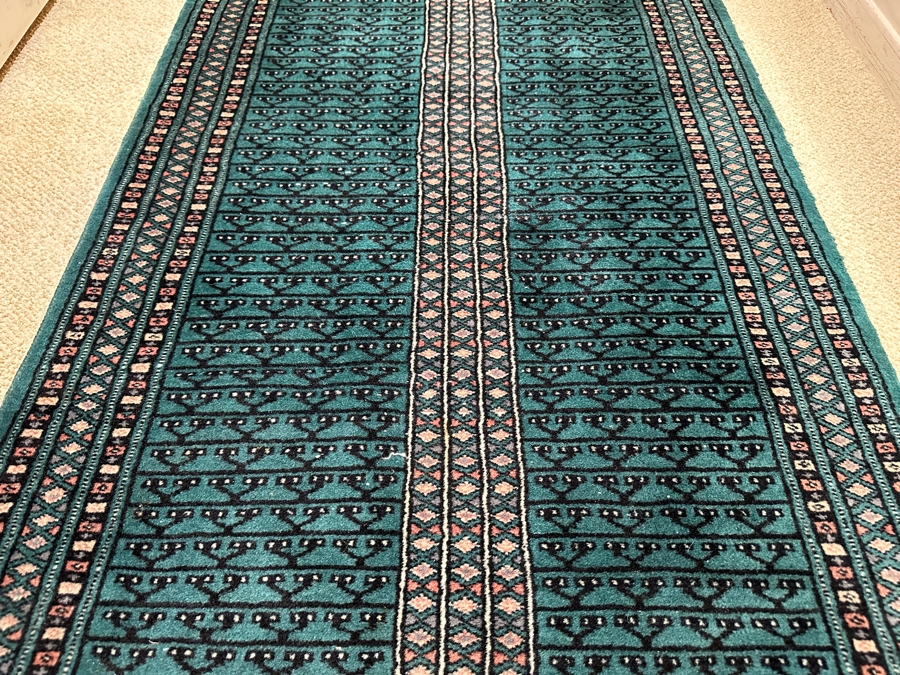 Vintage Hand Knotted Long Wool Persian Runner Rug 31W X 186L [Photo 7]