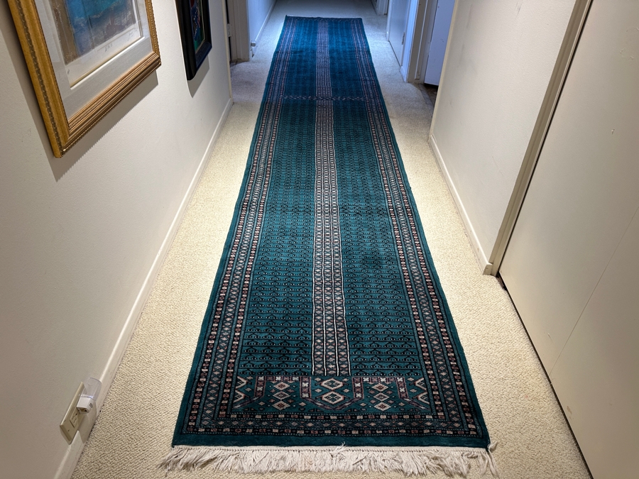 Vintage Hand Knotted Long Wool Persian Runner Rug 31W X 186L [Photo 3]