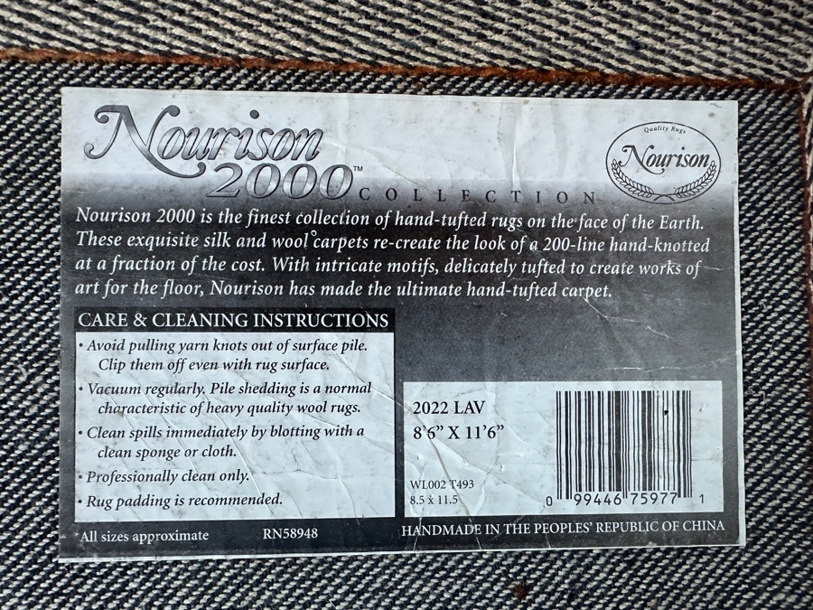 Nourison 2000 Collection Lavender Silk & Wool Area Rug 8'6' X 11'6' [Photo 7]