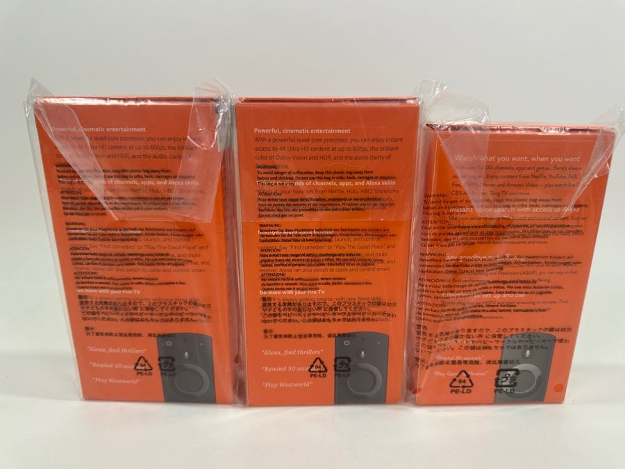 (2) New Amazon 4K HDR Fire TV Sticks * (1) New Amazon Fire TV Stick [Photo 3]