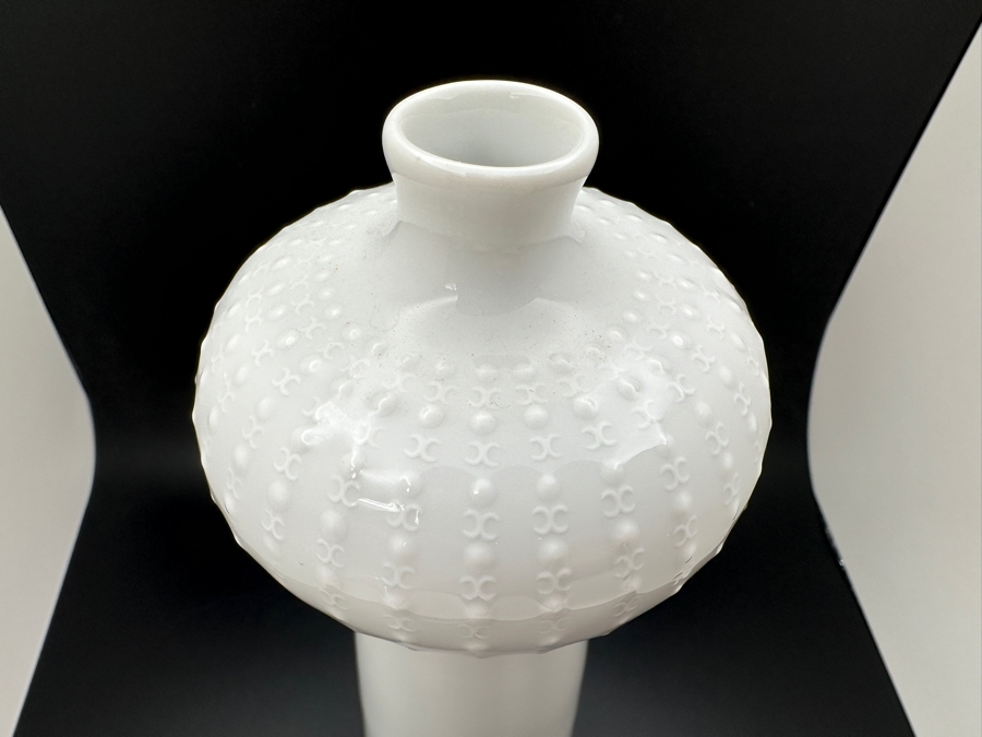 Meissen (Germany) Mid-Century White Porcelain Flower Vase By Ludwig Zepner 8H [Photo 4]