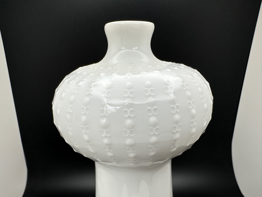 Meissen (Germany) Mid-Century White Porcelain Flower Vase By Ludwig Zepner 8H [Photo 3]