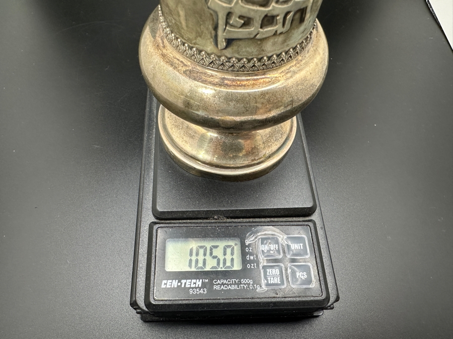 Vintage Sterling Silver Kiddush Cup 4H 105g [Photo 9]