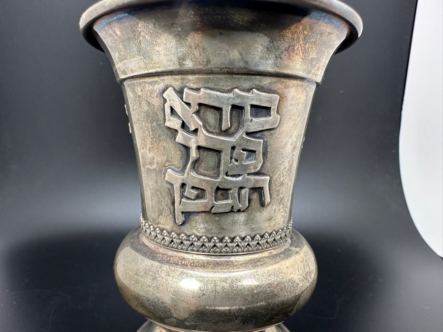 Vintage Sterling Silver Kiddush Cup 4H 105g [Photo 2]