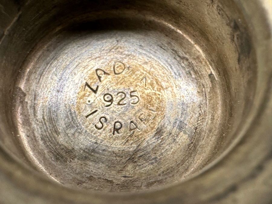 Set Of Four Sterling Silver Candle Holders Made In Israel 3.25'H 143g [Photo 8]