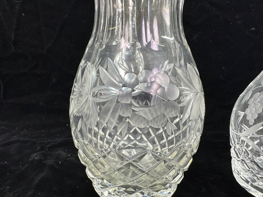 Three Cut Crystal Pitchers 9H - 5H [Photo 4]