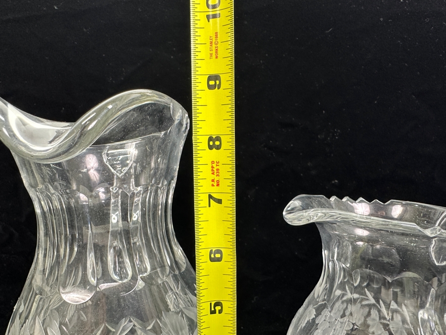 Three Cut Crystal Pitchers 9H - 5H [Photo 9]
