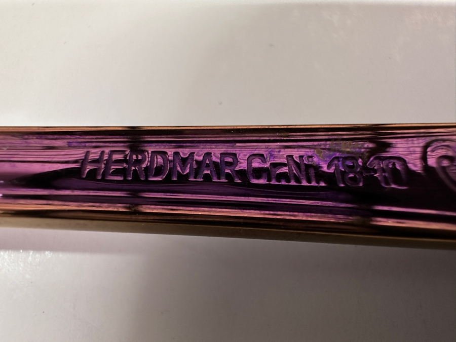 Herdmar Cr Ni 18-10 Purple Flatware Set Service For Apx 6-8 [Photo 6]