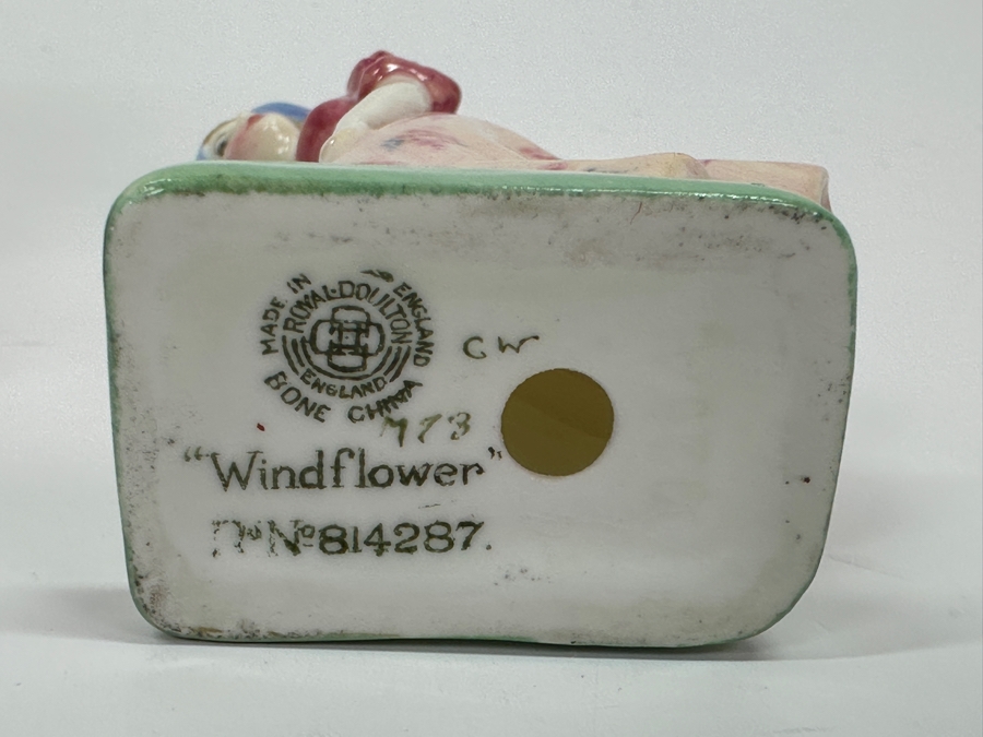 Royal Doulton 'The Lawyer' Small Toby Jug Mug and 'Windflower' Small Figurine 4'H [Photo 4]