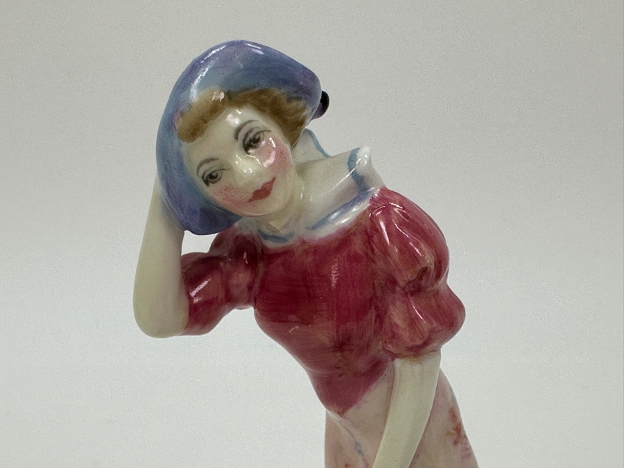 Royal Doulton 'The Lawyer' Small Toby Jug Mug and 'Windflower' Small Figurine 4'H [Photo 8]