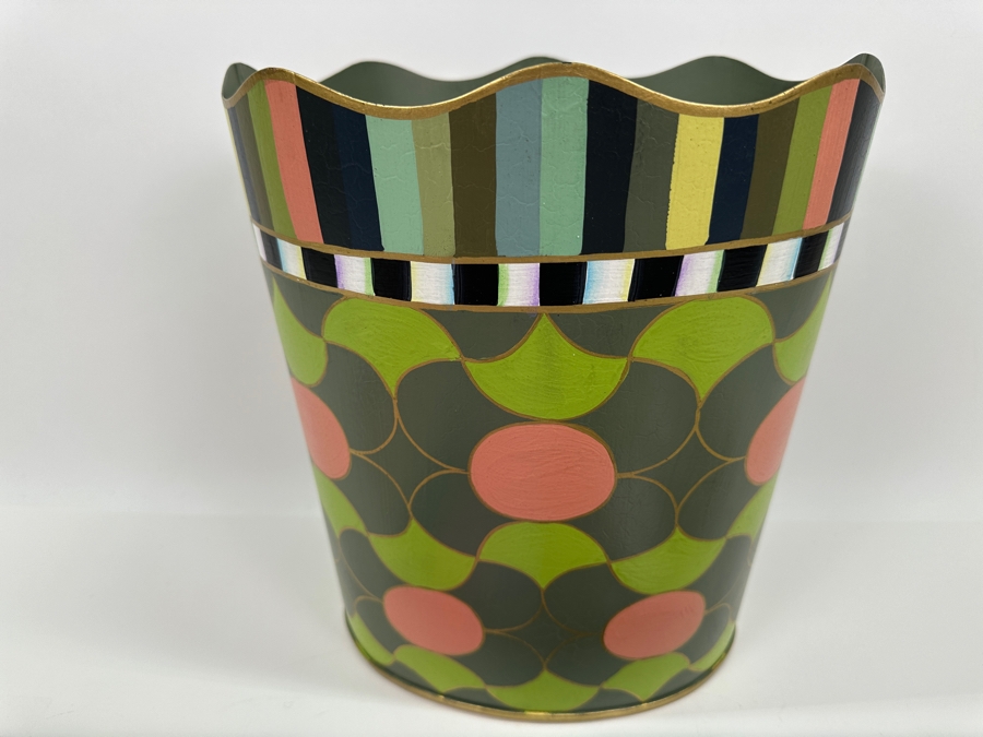 MACKENZiE-CHiLDS Lot with Trash Bin (11'H), Hand Towel and Candles [Photo 2]