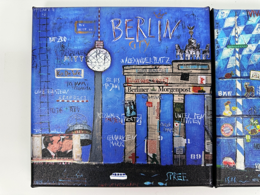 (2) Kathrin Thiede Canvas Prints Hand Signed on Verso 8'W x 8'H [Photo 2]