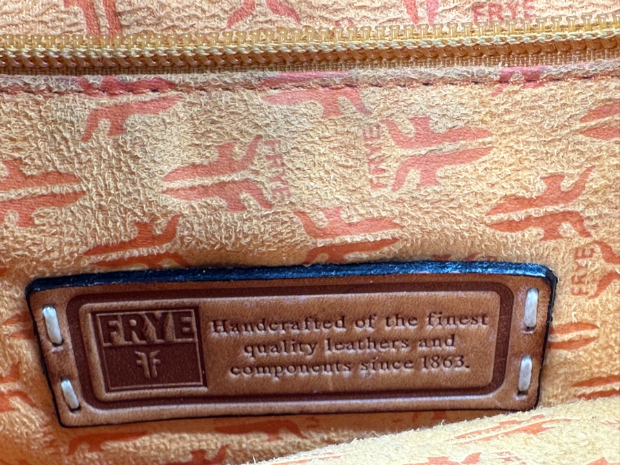 Frye Dark Green Leather Handbag 12'W x 8'H [Photo 4]