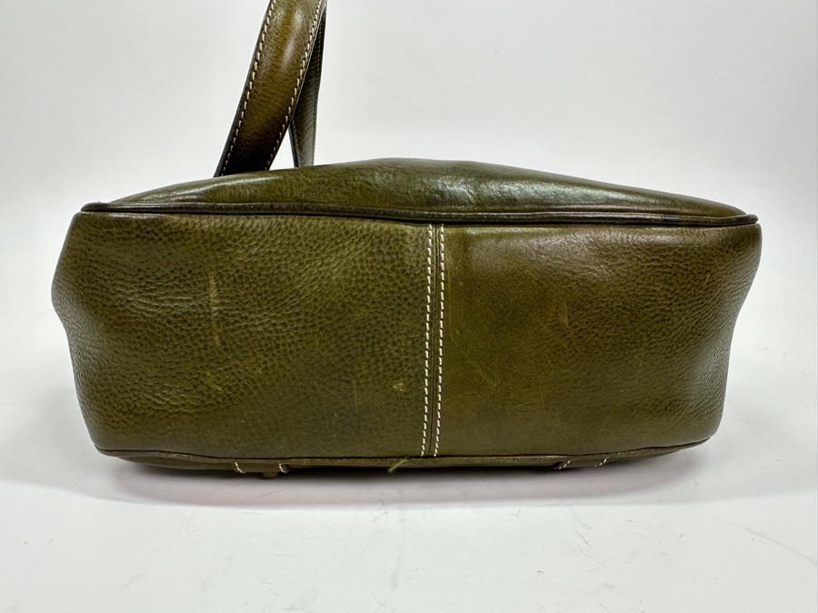 Frye Dark Green Leather Handbag 12'W x 8'H [Photo 3]
