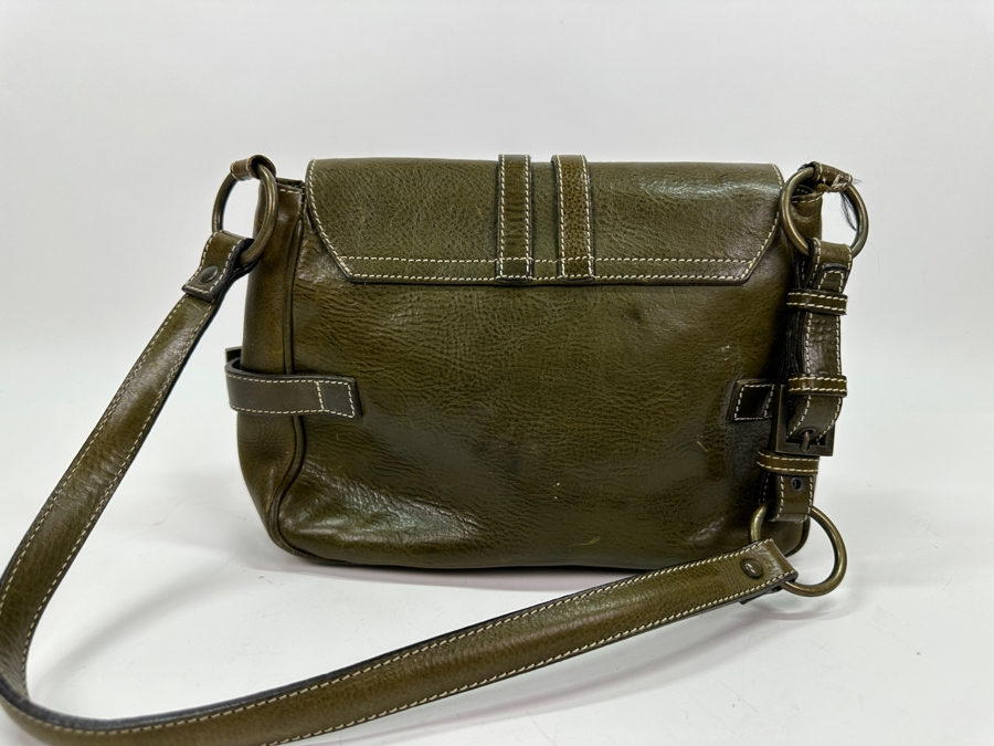 Frye Dark Green Leather Handbag 12'W x 8'H [Photo 2]
