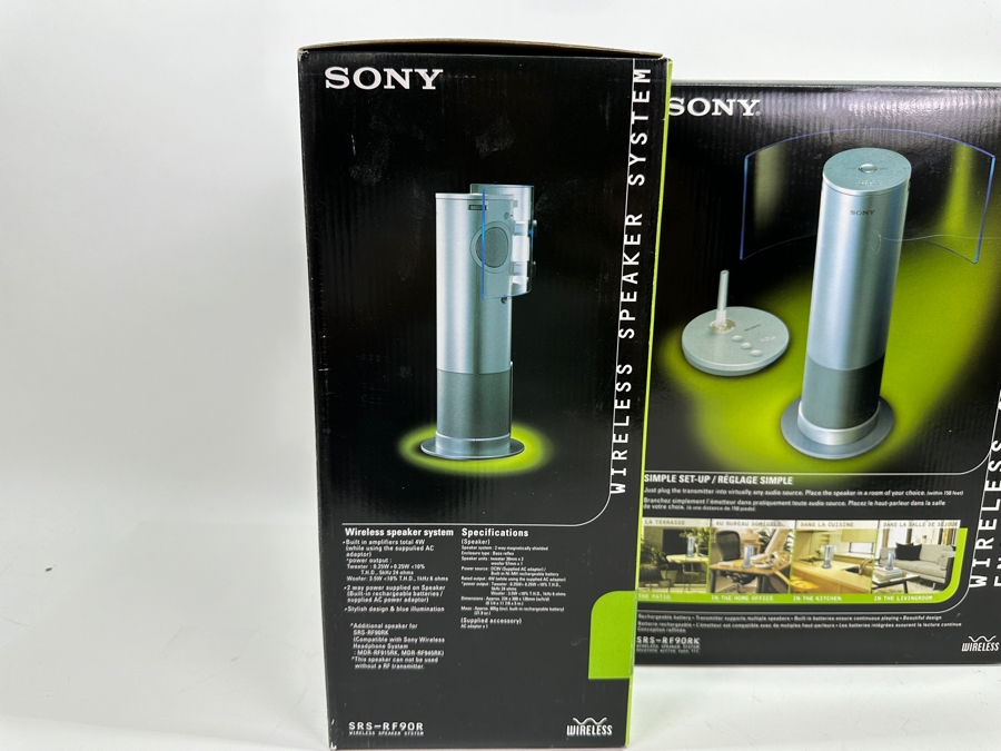 (2) Sony Wireless Speakers SRS-R F90R New in Box [Photo 3]