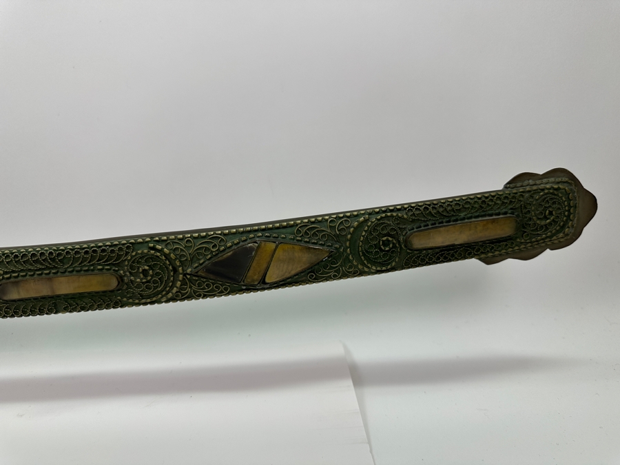 Just Added - Persian Sword With Decorative Scabbard And Display Stand 37L [Photo 6]