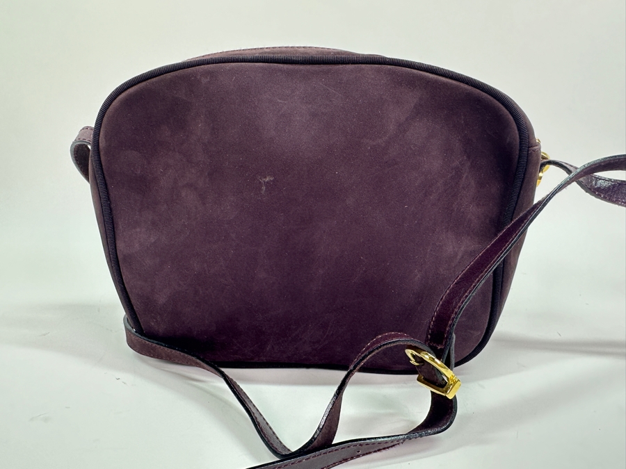 Purple Suede Salvatore Ferragamo Handbag 10'W x 7'H [Photo 2]