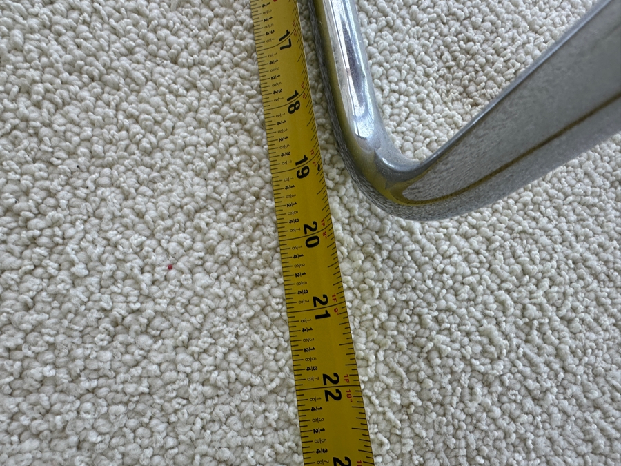 Pair Of Vintage Suede, Leather And Bent Chrome Tucroma Italian Armchairs By Guido Faleschini For Mariani 21'W X 20'D X 32'H [Photo 21]