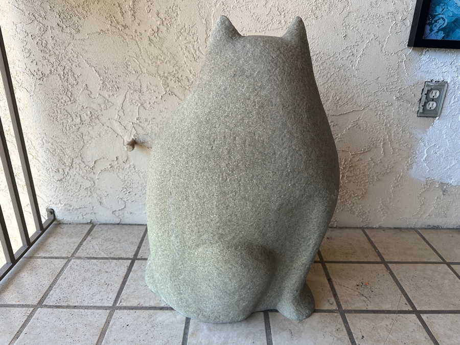 Large Cat Sculpture By Paolo Grasso Made Of Polystone Resin 30H [Photo 5]