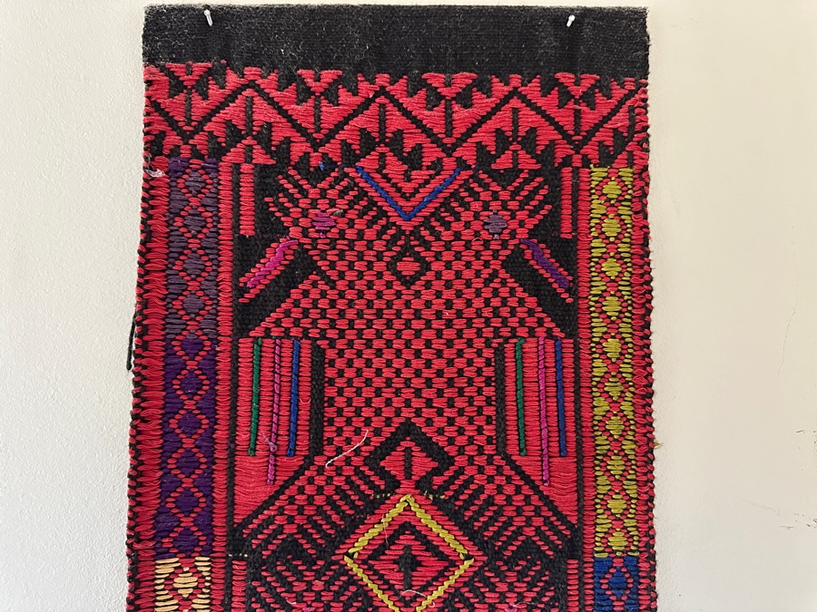 Vintage Handwoven Textile Sash With Fringes 11.5W X 72L [Photo 2]