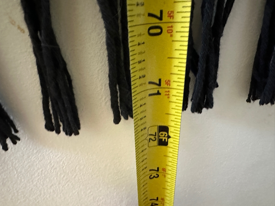 Vintage Handwoven Textile Sash With Fringes 11.5W X 72L [Photo 8]
