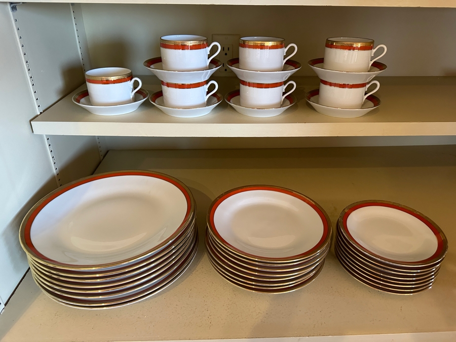 Richard Ginori Italy Palermo Red China Service For Approximately 8 [Photo 2]