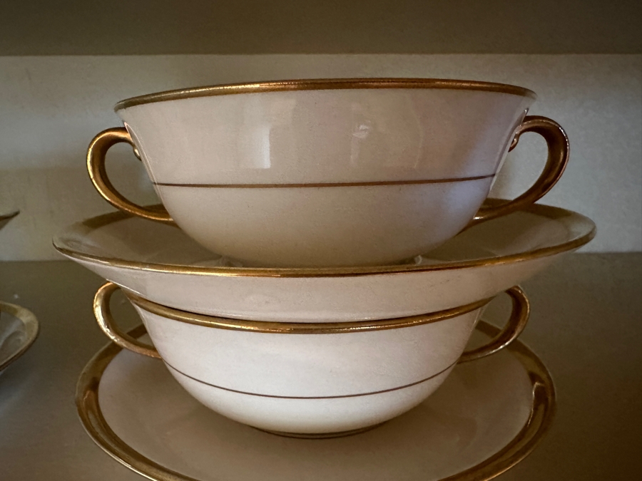 Pareek Johnson Bros England 8 Double Handled Cups With Saucers [Photo 5]