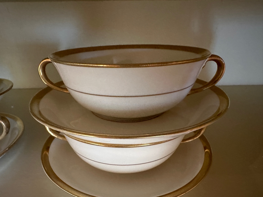 Pareek Johnson Bros England 8 Double Handled Cups With Saucers [Photo 6]