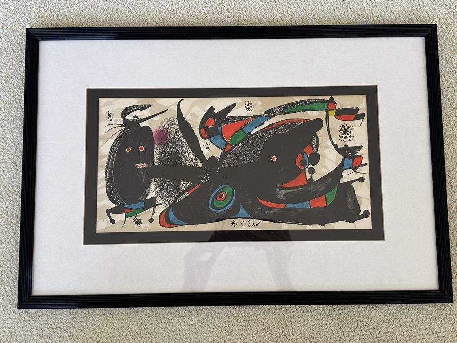 Joan Miro 'Great Britain' 1974 Print 16 X 8 Framed 24 X 16 [Photo 2]