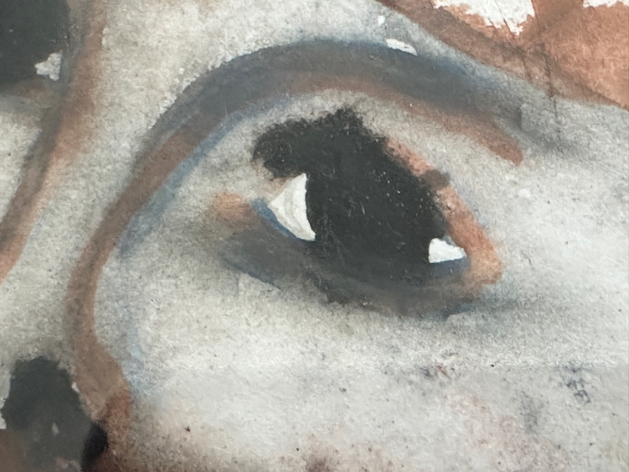 Juan Centurion Mixed-Media Artwork Titled 'Pescador' Hand Signed By Artist 19.5 X 15.5 Framed 26 X 22 [Photo 12]