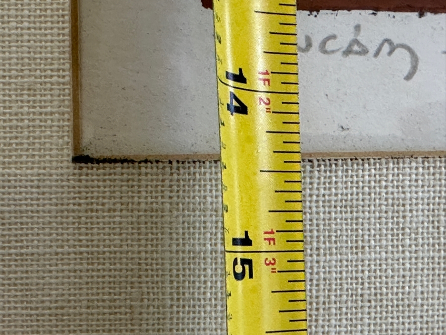 Juan Centurion Mixed-Media Artwork Titled 'Tucan - Tucan' Hand Signed By Artist 15.5 X 14.5 Framed 24.5 X 21 [Photo 9]