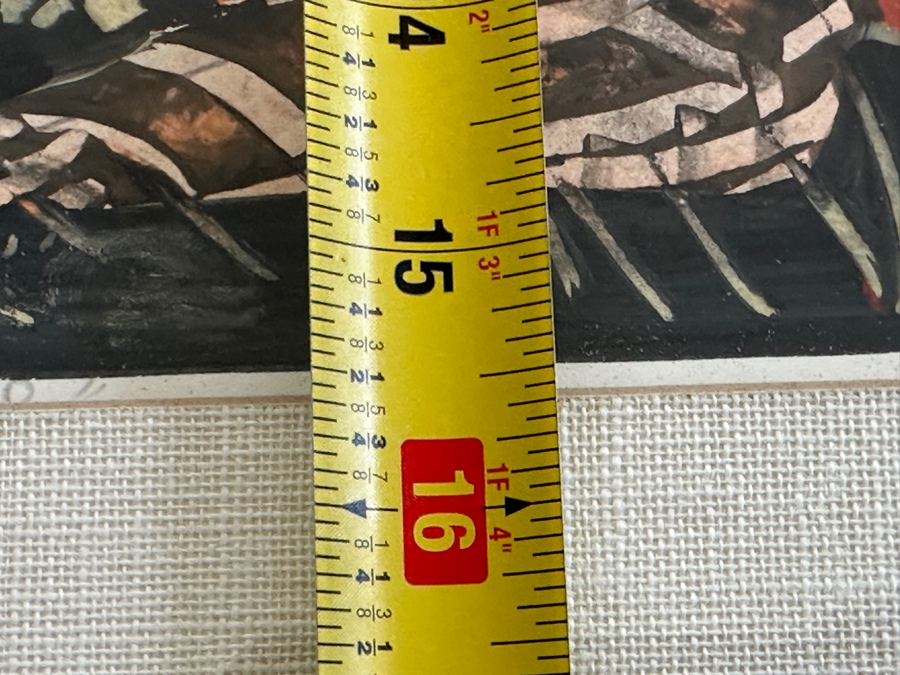 Juan Centurion Mixed-Media Artwork Titled 'Beira-Mar' Hand Signed By Artist 19.5 X 15.5 Framed 26 X 22 [Photo 13]