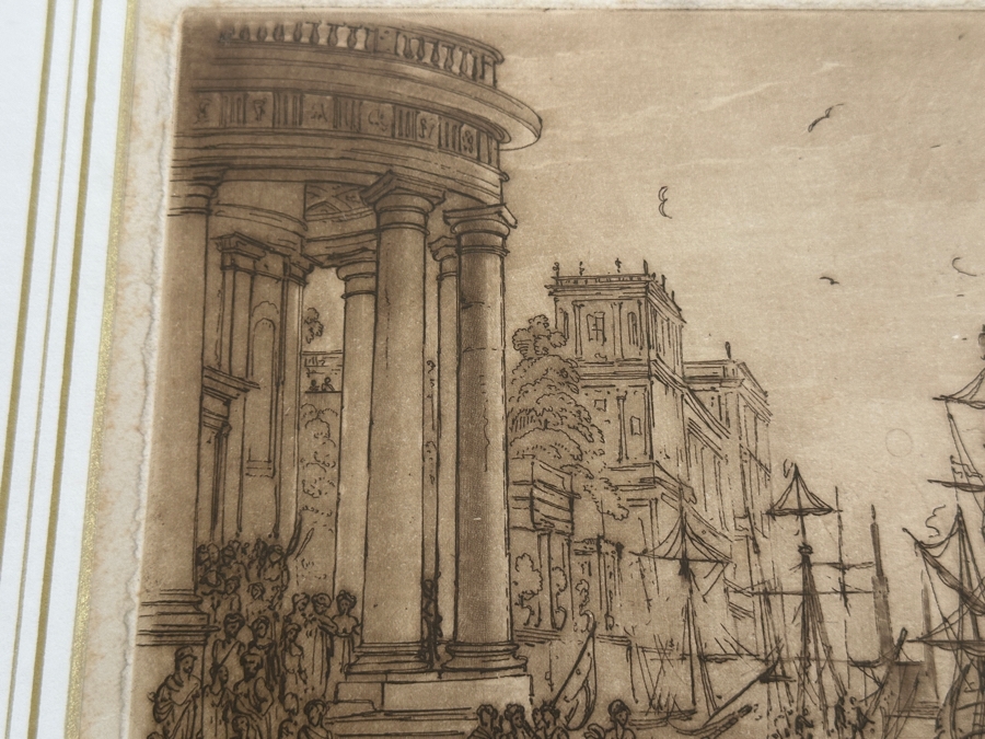 Antique 1774 French Etching After Claude Lorrain (Claude Gellee) Published By John Boydell Engraver No. 54 11 X 19 Framed 18.5 X 16 [Photo 6]