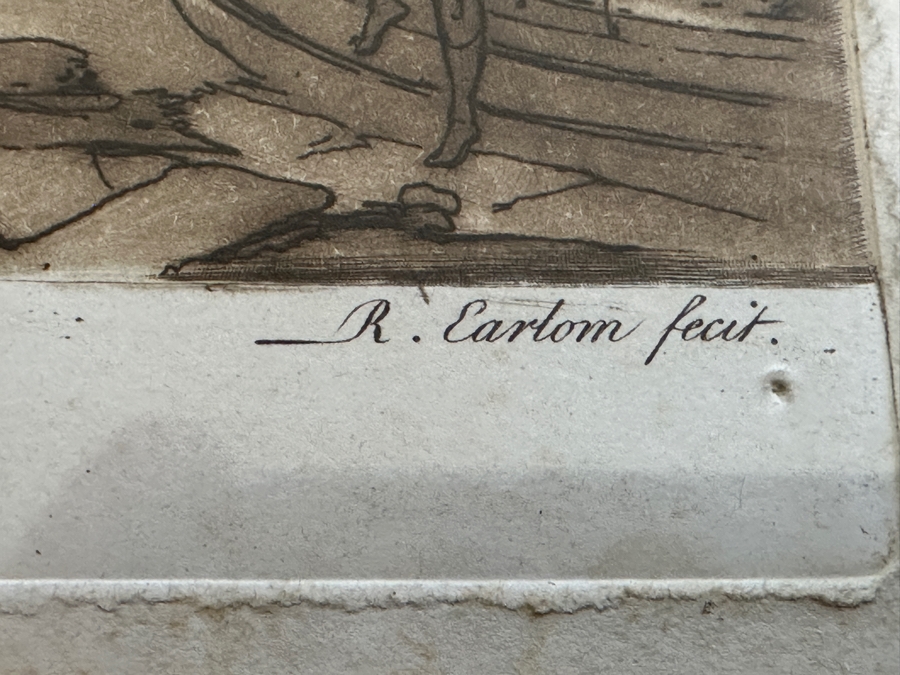 Antique 1774 French Etching After Claude Lorrain (Claude Gellee) Published By John Boydell Engraver No. 54 11 X 19 Framed 18.5 X 16 [Photo 14]