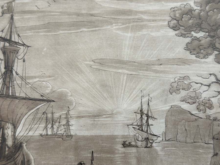 Antique 1774 French Etching After Claude Lorrain (Claude Gellee) Published By John Boydell Engraver No. 122 11 X 19 Framed 18.5 X 16 [Photo 7]