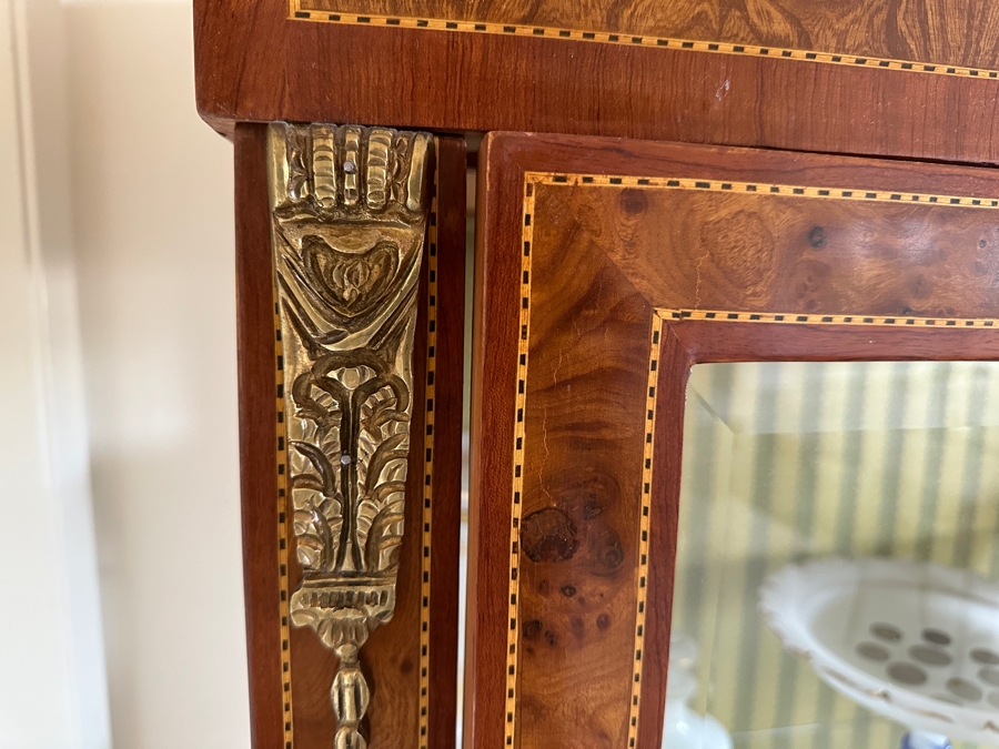 Impressive French Curio Display Cabinet 36.5W X 16D X 66.5H [Photo 2]