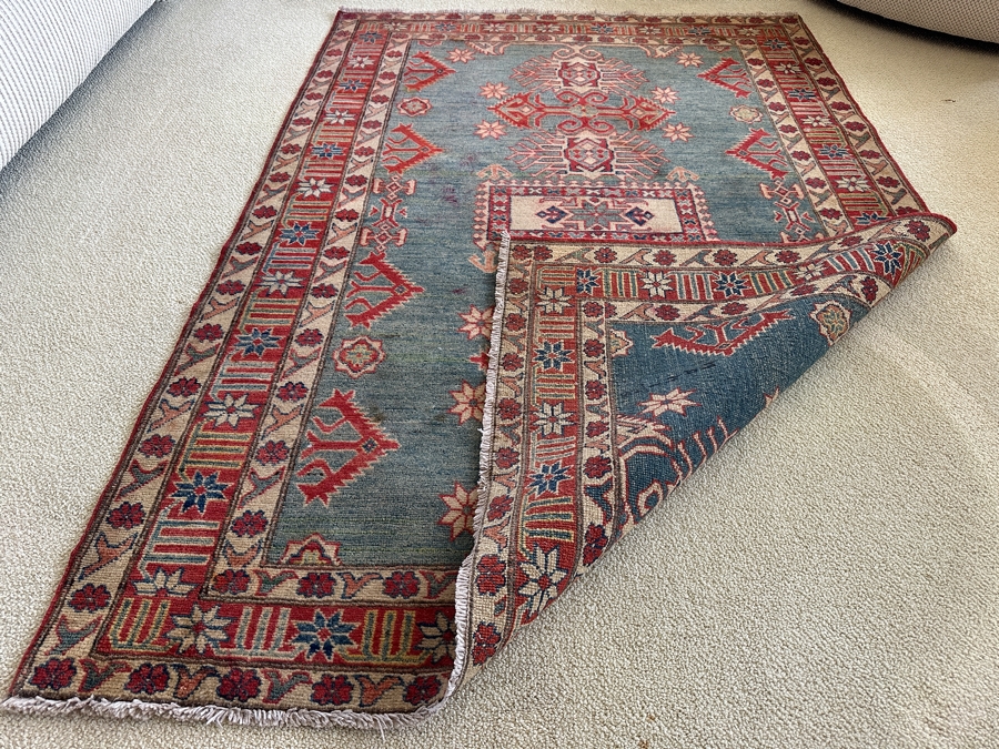 Vintage Hand Knotted Wool Persian Area Rug 54 X 76 [Photo 4]