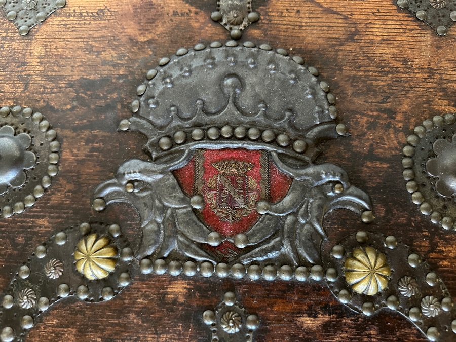 Impressive Antique Zanzibar Chest Trunk - See Photos 48W X 19D X 22.5H [Photo 6]