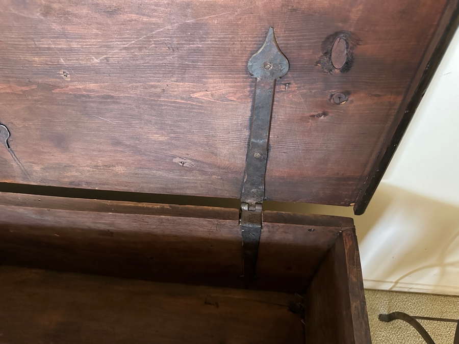 Impressive Antique Zanzibar Chest Trunk - See Photos 48W X 19D X 22.5H [Photo 15]