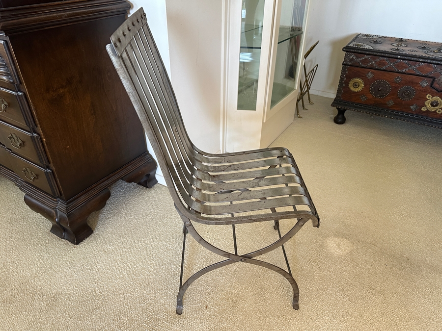Impressive Bent Steel Accent Chair 15W X 21D X 36.5H [Photo 6]