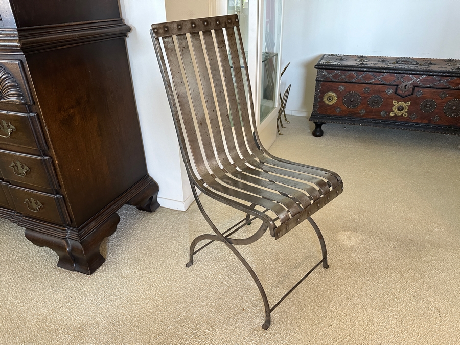 Impressive Bent Steel Accent Chair 15W X 21D X 36.5H [Photo 2]