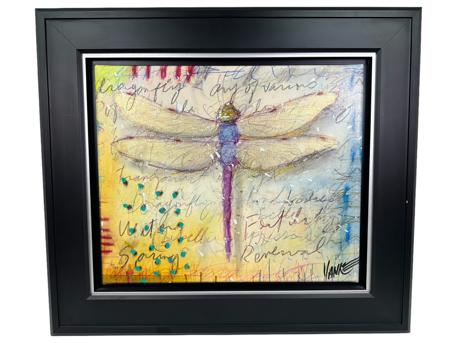 Just Added - Tim Yanke 'Dragonfly II' Hand Signed Limited Edition Giclee on Canvas 77/280 20.5W x 17H [Photo 10]