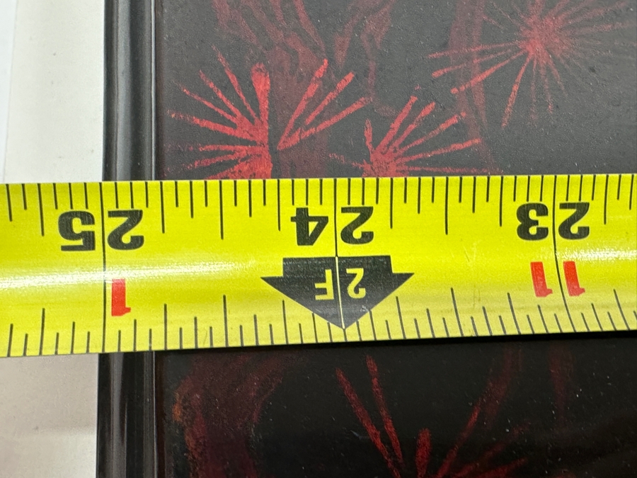 Just Added - Vintage Lacquer Wood Hand Painted Portable Folding Chess Board / Backgammon Board On Reverse 25 X 22 [Photo 12]