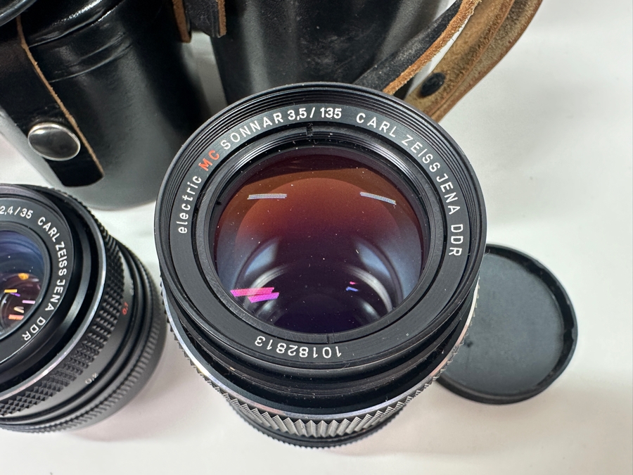 Just Added - Lot of (3) 35mm Camera Lenses Including Two Carl Zeiss Jena DDR Lenses And One Pentacon Electric Lens [Photo 4]