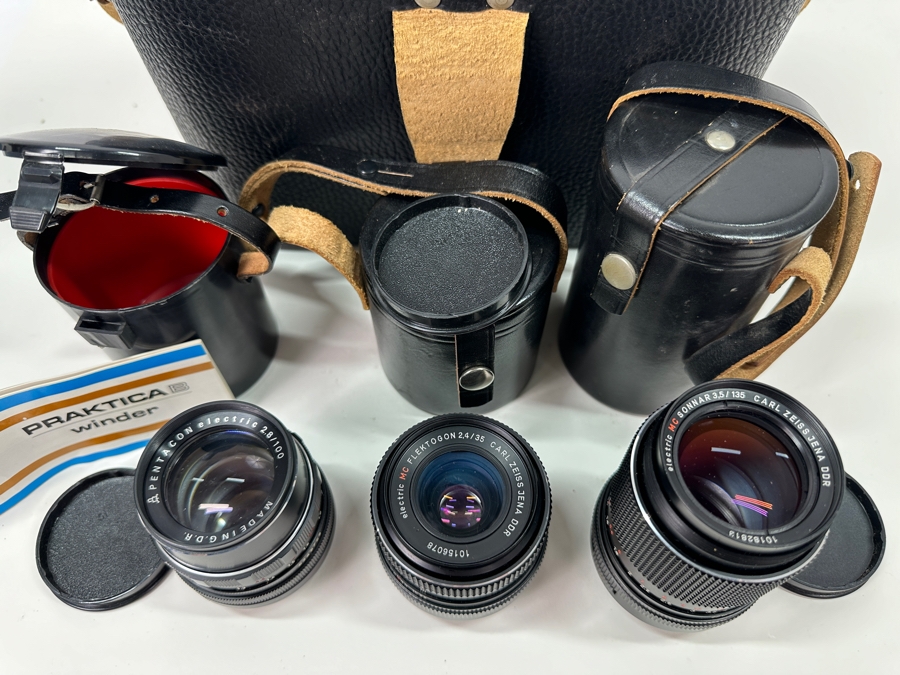 Just Added - Lot of (3) 35mm Camera Lenses Including Two Carl Zeiss Jena DDR Lenses And One Pentacon Electric Lens [Photo 7]
