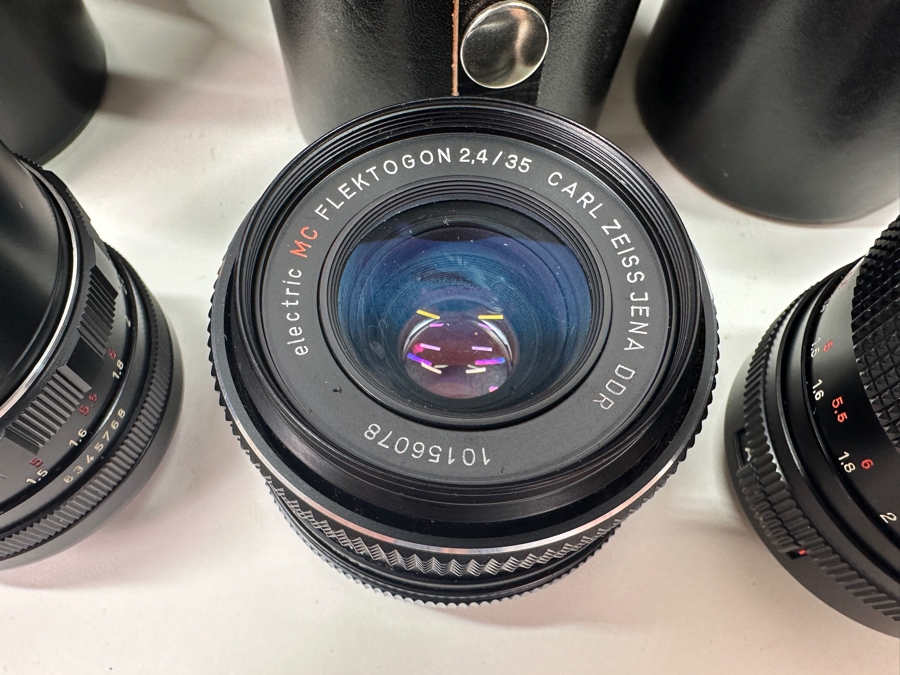 Just Added - Lot of (3) 35mm Camera Lenses Including Two Carl Zeiss Jena DDR Lenses And One Pentacon Electric Lens [Photo 5]