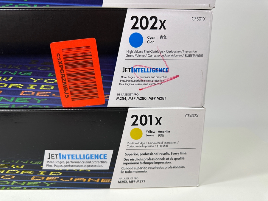 Just Added - Lot of (4) HP Laserjet Print Cartridges 201x 202x - (2) 501X, 402X, 403X - New in Box [Photo 3]